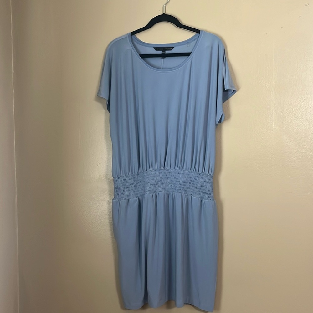 WHBM Dress Sz PXL Empire/Elastic Waist Dolman Sleeves Round Neck Closet Staple
